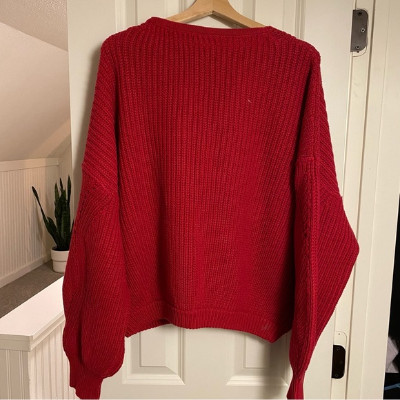 Free People Red Sweater - Picture 4 of 5